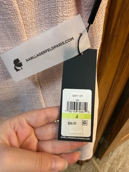 Karl Lagerfeld Pink Tweed Dress - Picture 6 of 6